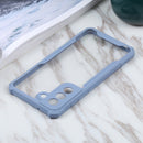 For Samsung Galaxy S21 FE Acrylic + Color TPU Shockproof Case(Milk Grey)