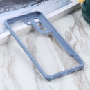 For Samsung Galaxy S21 FE Acrylic + Color TPU Shockproof Case(Milk Grey)