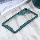 For Samsung Galaxy S21 FE Acrylic + Color TPU Shockproof Case(Dark Green)