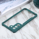 For Samsung Galaxy S21 FE Acrylic + Color TPU Shockproof Case(Dark Green)