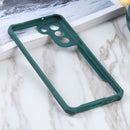 For Samsung Galaxy S21 FE Acrylic + Color TPU Shockproof Case(Dark Green)