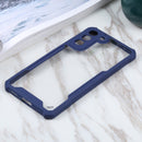 For Samsung Galaxy S21 FE Acrylic + Color TPU Shockproof Case(Dark Blue)
