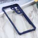 For Samsung Galaxy S21 FE Acrylic + Color TPU Shockproof Case(Dark Blue)