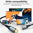 JOYROOM SY-20H1 4K 60Hz HDMI to HDMI Adapter Cable, Length: 2m(Grey)