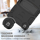 For Samsung Galaxy Tab A8.0 2019 T290 3-Layer Protection Screen Frame + PC + Silicone Shockproof Combination Case with Holder(Black+Black)