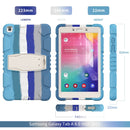 For Samsung Galaxy Tab A8.0 2019 T290 3-Layer Protection Screen Frame + PC + Silicone Shockproof Combination Case with Holder(Colorful Blue)