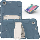 For Samsung Galaxy Tab A8.0 2019 T290 3-Layer Protection Screen Frame + PC + Silicone Shockproof Combination Case with Holder(Cornflower Blue)