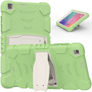 For Samsung Galaxy Tab A8.0 2019 T290 3-Layer Protection Screen Frame + PC + Silicone Shockproof Combination Case with Holder(Matcha Green)