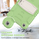 For Samsung Galaxy Tab A8.0 2019 T290 3-Layer Protection Screen Frame + PC + Silicone Shockproof Combination Case with Holder(Matcha Green)