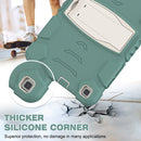 For Samsung Galaxy Tab A8.0 2019 T290 3-Layer Protection Screen Frame + PC + Silicone Shockproof Combination Case with Holder(Emerald Green)