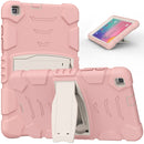 For Samsung Galaxy Tab A8.0 2019 T290 3-Layer Protection Screen Frame + PC + Silicone Shockproof Combination Case with Holder(Cherry Blossoms Pink)