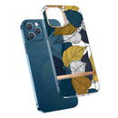 High Translucent Electroplating Flower Pattern TPU + PC Shockproof Case For iPhone 12 / 12 Pro(Color Banana Leaf)