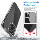 Clear Crystal Acrylic +TPU Four-corner Shockproof Case For iPhone 13 Pro(Transparent)