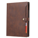 Calf Texture Double Fold Clasp Horizontal Flip Leather Tablet Case with Photo Frame & Holder & Card Slots & Wallet For iPad Pro 11 inch 2021(Brown)