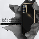 For OPPO Reno6 5G XINLI Straight 6D Plating Gold Edge TPU Shockproof Case(Pink)