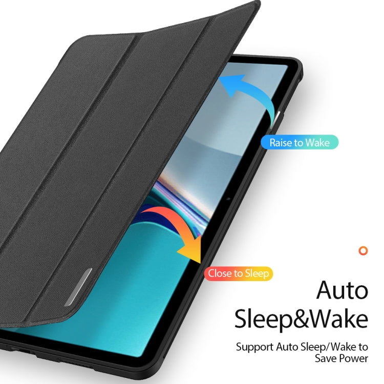 For Huawei MatePad 11 2021 DUX DUCIS Domo Series Horizontal Flip Magnetic PU Leather Case with Three-folding Holder(Black)