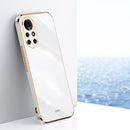 For Huawei nova 8 5G XINLI Straight 6D Plating Gold Edge TPU Shockproof Case(White)