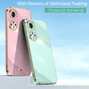 For Honor 50 XINLI Straight 6D Plating Gold Edge TPU Shockproof Case(Mint Green)