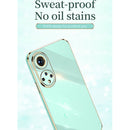 For Honor 50 XINLI Straight 6D Plating Gold Edge TPU Shockproof Case(Mint Green)