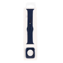 Silicone Watch Band + Watch Protective Case Set For Apple Watch Series 3 & 2 & 1 38mm(Midnight Blue)