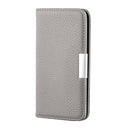 For iPhone 7 Litchi Texture Horizontal Flip Leather Case with Holder & Card Slots(Grey)