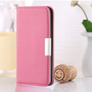 For iPhone 7 Litchi Texture Horizontal Flip Leather Case with Holder & Card Slots(Pink)