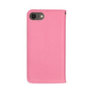 For iPhone 7 Litchi Texture Horizontal Flip Leather Case with Holder & Card Slots(Pink)