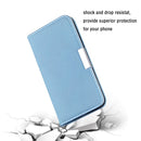 For iPhone 7 Litchi Texture Horizontal Flip Leather Case with Holder & Card Slots(Blue)