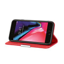 For iPhone 7 Litchi Texture Horizontal Flip Leather Case with Holder & Card Slots(Red)