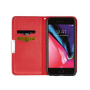For iPhone 7 Litchi Texture Horizontal Flip Leather Case with Holder & Card Slots(Red)