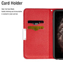For iPhone 7 Litchi Texture Horizontal Flip Leather Case with Holder & Card Slots(Red)