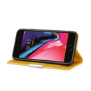 For iPhone 7 Litchi Texture Horizontal Flip Leather Case with Holder & Card Slots(Yellow)