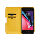 For iPhone 7 Litchi Texture Horizontal Flip Leather Case with Holder & Card Slots(Yellow)