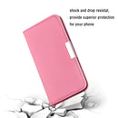 For iPhone X Litchi Texture Horizontal Flip Leather Case with Holder & Card Slots(Pink)