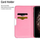 For iPhone X Litchi Texture Horizontal Flip Leather Case with Holder & Card Slots(Pink)