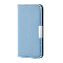 For iPhone X Litchi Texture Horizontal Flip Leather Case with Holder & Card Slots(Blue)