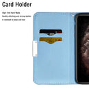For iPhone X Litchi Texture Horizontal Flip Leather Case with Holder & Card Slots(Blue)