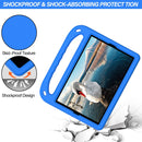 For Lenovo Tab M10 FHD Plus TB-X606F / TB-X606M Handle Portable EVA Shockproof Protective Case with Triangle Holder(Blue)