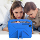 For Lenovo Tab M10 FHD Plus TB-X606F / TB-X606M Handle Portable EVA Shockproof Protective Case with Triangle Holder(Blue)