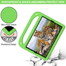 For Lenovo Tab M10 FHD Plus TB-X606F / TB-X606M Handle Portable EVA Shockproof Protective Case with Triangle Holder(Green)