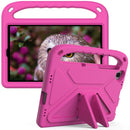 For Lenovo Tab M10 FHD Plus TB-X606F / TB-X606M Handle Portable EVA Shockproof Protective Case with Triangle Holder(Rose Red)