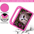 For Lenovo Tab M10 FHD Plus TB-X606F / TB-X606M Handle Portable EVA Shockproof Protective Case with Triangle Holder(Rose Red)