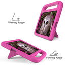 For Lenovo Tab M10 FHD Plus TB-X606F / TB-X606M Handle Portable EVA Shockproof Protective Case with Triangle Holder(Rose Red)