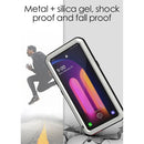 For LG V60 ThinQ 5G LOVE MEI Metal Shockproof Waterproof Dustproof Protective Case with Glass(Black)