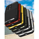 For Samsung Galaxy S21 Ultra 5G LOVE MEI Metal Shockproof Waterproof Dustproof Protective Case without Glass(Army Green)