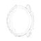 For Garmin Forerunner 158 / 55 Half Coverage Hollowed TPU Protective Case(Transparent White)