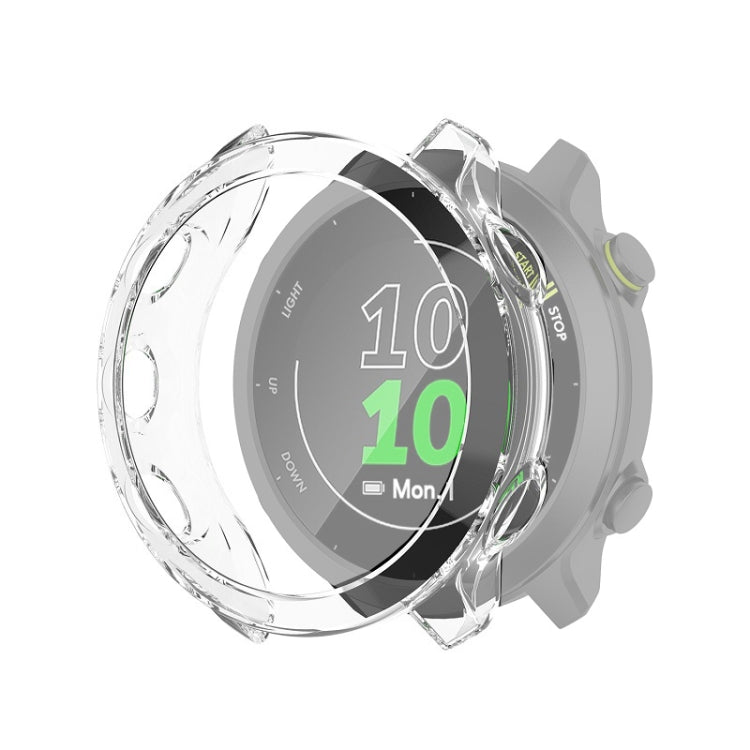 For Garmin Forerunner 158 / 55 Half Coverage Hollowed TPU Protective Case(Transparent White)