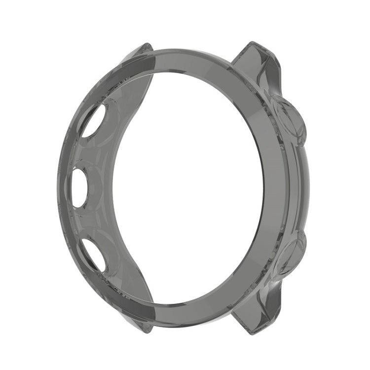 For Garmin Forerunner 158 / 55 Half Coverage Hollowed TPU Protective Case(Transparent Black)