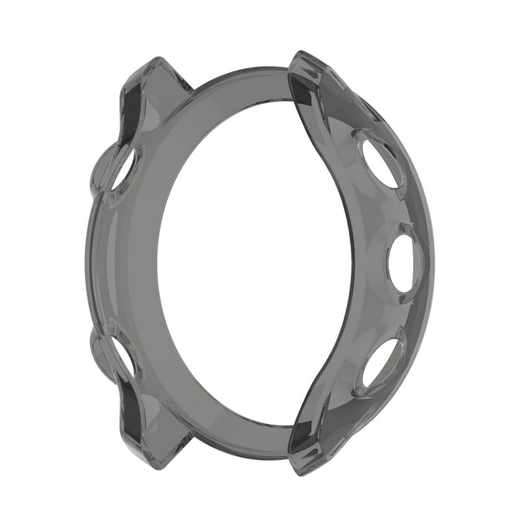 For Garmin Forerunner 158 / 55 Half Coverage Hollowed TPU Protective Case(Transparent Black)