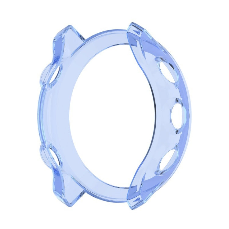 For Garmin Forerunner 158 / 55 Half Coverage Hollowed TPU Protective Case(Transparent Blue)